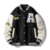 Chaqueta de Marca de Moda para Hombre Primavera y Otoño Ropa Nueva para Pareja Traje de Béisbol Holgado Estilo Americano Retro Chaqueta Bordada de Moda para Niños