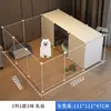 Valla para Perros Perro Pequeño Hogareña Interior Una Habitación Un Guardia Valla para Mascotas Perrera con Zona de Baño Jaula Antiescape para Perros