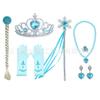 Elsa Anna Congelado Trenzas Horquilla Aretes Varita de Hada Guantes Accesorios para el Cabello Corona para Niños Set