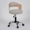 Silla de Computadora Compacta de Madera Maciza, Silla de Escritorio Sencilla, Silla Ajustable para Estudiantes, Silla Pequeña para Estudio en Casa con Respaldo, Silla de Oficina Giratoria