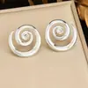 Moda Transfronteriza Pendientes Sencillos de Acero Inoxidable Chapados en Oro con Múltiples Elementos Combinados en Colores Dorado y Plateado, Versátiles para el Uso Diario