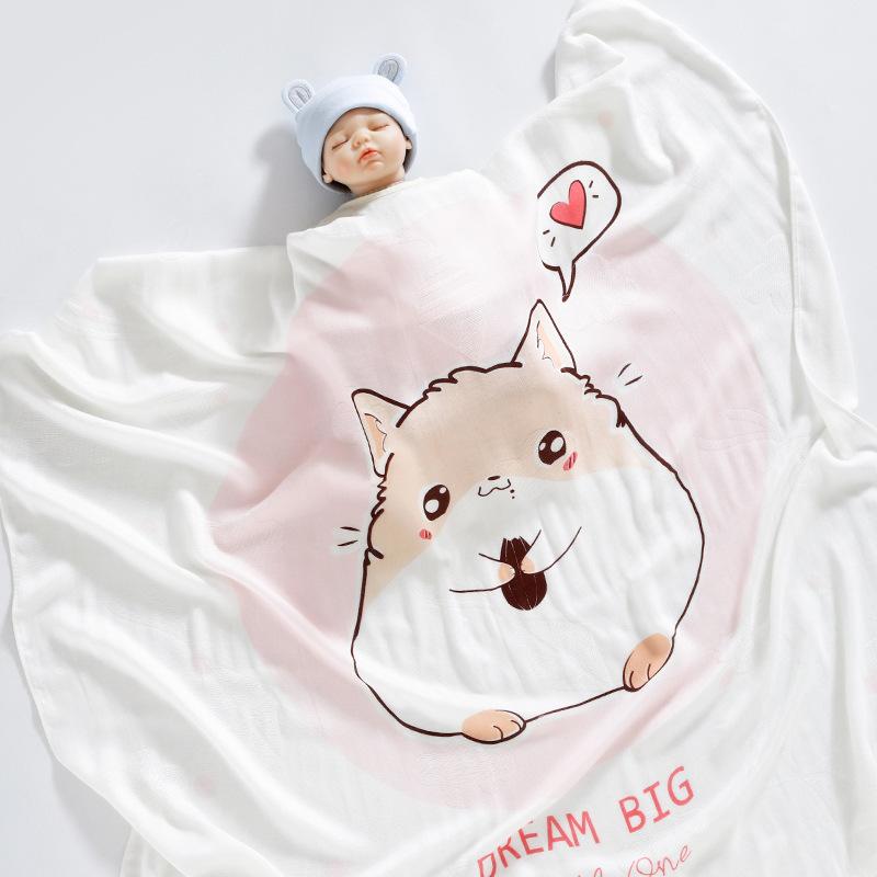 竹纤维盖毯 -粉色小龙猫-cib