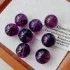 Cuentas sueltas de amatista natural, cuentas redondas de amatista uruguaya de color púrpura intenso, accesorios para pulseras DIY, cuentas semiacabadas al por mayor