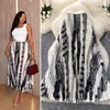 Falda de Moda Plisada Elástica Vintage Estampada para Mujer, Falda de Cintura Alta Línea A, Falda Larga para el Trabajo con Dobladillo Ancho y Caída, Verano