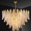Lustre de luxo pós-moderno todo em cobre para sala de estar, sala de jantar, quarto, lâmpada de villa, lâmpada de designer simples, criativa e com personalidade