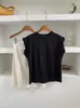 Camiseta de Manga Corta con Volantes de Verano 2026 para Mujer, Top sin Mangas Delgado de Verano, Estilo Coreano Dulce Tridimensional