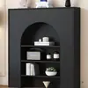Gabinete Decorativo de Lareira Estilo Francês, Gabinete de Exibição Branco e Preto Estilo Americano para Sala de Transmissão ao Vivo, Gabinete de Entrada Estilo Nórdico para Pousadas