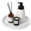 Bandeja Redonda de Almacenamiento Más Vendida de Amazon Bandeja de Silicona Estante de Almacenamiento para Baño Bandeja para Joyería y Aromaterapia Listo para Envío Transfronterizo