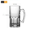 Venta al por mayor de fábrica Vaso de cerveza de vidrio engrosado 1L Gran capacidad Vaso de cerveza de barril engrosado Exportación Bar Comedor Bar Ktv