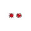 925 anti-prata agulha redonda brilhante brincos feminino rosa vermelho gema rosa diamante diamante incrustado brincos de zircão brincos de cristal azul escuro
