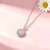 Collar de Plata de Ley S925 con Moissanita para Mujer, Colgante de Corazón Guardián de Alta Gama, Joyería de Lujo de Nicho, Venta al por Mayor Directa de Fábrica