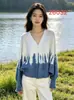 Conjunto Informal de Sudadera Gruesa y Pantalón de Chándal Azul Tie-Dye Hecho a Mano, Original, 100% Vegetal, Isatis Indigofolia, Moderno y Casual