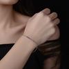 Pulsera de Plata de Ley S925 Zirconia Arcoíris Full Diamond para Mujer Estilo Ins Cadena de Tenis de Diamantes de Colores Lujo Ligero Europeo y Americano Venta al por Mayor
