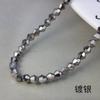 Directo de fábrica 3/4 mm cuentas puntiagudas de diamante cuentas de cristal color galvanizado personalidad accesorios de joyería DIY cuentas sueltas