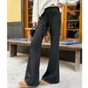 Estilo Nuevo de Otoño Pantalones Deportivos Casuales Micro-Acampanados Cintura Alta Caída Adelgazantes Pantalones de Yoga para Mujer Cordón Versión Estrecha Pantalones de Arroz Pegajoso