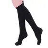 C Calcetines de compresión elásticos de venta caliente transfronterizos, unisex, para correr y ciclismo, calcetines deportivos de nailon de color liso, calcetines moldeadores de pantorrilla
