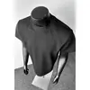 Camiseta de Verano para Hombre Cleanfit Estilo Americano Resistente Desestructurada de Manga Corta Corte Boxy con Panel de Capa de Aire en Gris