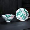 Taza de Té de Cerámica Taza Bogum Color Bajo Cubierta Porcelana Azul y Blanco Taza para Degustación de Té Juego de Té Kung Fu Taza Maestra Taza para el Hogar Wan Hua Cai