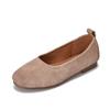 Zapatos de Abuela Redondos Vintage de Piel de Vaca de Primera Capa, Zapatos Planos para Mujer, Zapatos de Verano de Cuero Genuino para Mujer, Zapatos Bajos