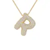 Collar Nuevo Estilo Europeo y Americano 2024 con Incrustaciones Collar de 26 Letras Burbuja Moda para Mujer Regalo de Cumpleaños Joyería