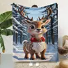 Manta de Franela Exclusiva Transfronteriza Manta Impresa Digitalmente en 3D Manta para Sofá Manta Cuadrada de Navidad Se Puede Personalizar con Fotos y Se Puede Iniciar con un Clic