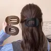 Nuevo Pasador Plano Redondo Transfronterizo con Pinza de Pato Fuerte, Dientes Flexibles y Diseño Curvo Cómodo para Sujetar el Cabello