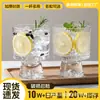 Vasos de vidrio de alta calidad, diseño con vista a la montaña, vasos de moda y creativos para bebidas y jugos, copas de agua de tallo largo, tazas de café, venta al por mayor directamente del fabricante