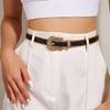 Cinto de Fivela Esculpida para Mulheres Estilo Ins Cinto Fino Decoração Moda Europeia e Americana Jeans com Lantejoulas Personalizadas com Design Versátil