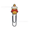 Clips para Papel de Goma Suave de PVC de Dibujos Animados Navideños, Marcadores Creativos Festivos, Separadores de Páginas para Cuadernos, Regalos y Recuerdos Navideños