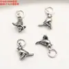 Accesorios de Colgante de Hoja, Pez Pequeño, Perla y Estrella de Mar de Plata de Ley, Piezas Pequeñas de Plata Blanca Lisa Vintage, Materiales para Abalorios Hechos a Mano DIY