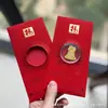 Adesivos de Telefone de Ouro Puro 999 para o Festival da Primavera, Artesanato em Metal de Envelope Vermelho de Alta Qualidade, Presentes para Reunião Anual