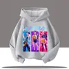 Sudadera con capucha fina de moda infantil, estampado de Kpop, anime, dibujos animados, venta caliente, jersey de cuadros para primavera y otoño de Amazon