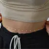 Nueva Cadena de Cintura de Perlas de Moda Estilo Europeo y Americano, Cadena Corporal Dorada con Cuentas Estrelladas, Cadena de Cintura en Capas, Única y de Nicho