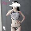 Fabricantes de Pinxian lencería sexy para mujer sexy retro perspectiva encaje traje de tres puntos banda para el vientre uniforme tentación pasión