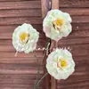 Nuevo Modelo de Flores de Hibisco Artificiales de 3 Cabezas, Flores Artificiales de Hibisco Estilo Pintura al Óleo para Bodas, Decoraciones de Salón de Bodas y Decoración del Hogar