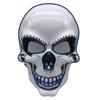 Venta Directa de Fábrica Máscara Iluminada con LED de Halloween Máscara Facial de Calavera Máscara Facial Completa de Fantasma de Festival de Terror Cara de Fantasma