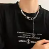 Colar de Pérolas Emendadas Feminino Ins Hip-Hop Sexy Luxo Acessível Design de Nicho Corrente para Clavícula Novo Colar 2025