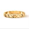 Anillo coco estilo Xiao Xiang CNC versión alta versión estrecha versión ancha anillo de pareja anillo de oro rosa de 18k alta retención de color