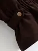 Chaqueta Corta de Motociclista para Mujer, Estilo Retro, Piel Sintética de Ciervo, Encaje Elástico, Cuello Alto, Ceñidor de Cintura, Volantes