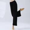 Calça Modal Nuvem Wide-Leg Cintura Alta Perna Reta Fluida Elástica Calça para Prática de Dança Clássica Calça de Dança Chinesa Calça de Yoga