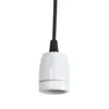 Luminária pendente com fio e interruptor pendurada criativa loja de roupas sala de estar varanda lâmpada Edison à prova de chuva pendurada cerâmica
