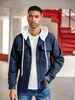 Camisa Masculina Jacquard Manga Longa Color Block com Capuz e Botões Estilo Europeu e Americano Primavera e Outono Slim-Fit Popular na Amazon Temu