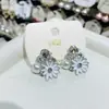 Pendientes de Gota de Aceite de Margarita Frescos y Sencillos para Mujer, Elegantes y de Moda, Dulce Diseño Versátil con Clavos de Plata