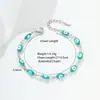 Pulsera Transfronteriza Ojo de Demonio Cruzado Europeo Americano de Oriente Medio Acero Inoxidable Moda Ojo de Aceite Goteante Joyería Personalizada Unisex