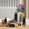 Cosméticos En Stock Botellas Vacías Botella de Vidrio de Forma Diamante 120ml Set de Botella con Dispensador de Loción Al Por Mayor Botellas de Pared Espesa 50g