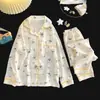 Pijama KT Cat Directo de Fábrica para Mujer Primavera Otoño Algodón Nube Manga Larga 2026 Nuevo Súper Caliente Lindo Conjunto de Ropa para el Hogar