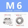 Aço Inoxidável 304 Flange Porca Redonda Sextavada Acolchoada Dentada Tampa de Parafuso Anti-Afrouxamento Antiderrapante M4M5M6M8M10