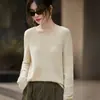 Nueva colección de otoño e invierno de suéteres de lana de alta calidad: Suéteres tipo jersey de punto acanalado, cuello redondo, corte holgado para mujer, disponibles para venta al por mayor transfronteriza