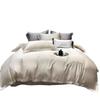 Juego de cama minimalista moderno para dormitorio, de algodón Tencel, bordado, de seda suave, de cuatro piezas