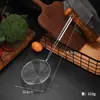 Acero Inoxidable Tubo Redondo Grande Doble Línea Fuga Olla Caliente Colador Cocina Drenaje Grande Cuchara para Freír Gancho Grueso Red de Fugas